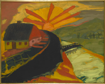 Landscape with Setting Sun 

1950s 
