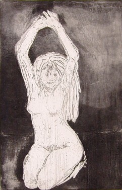 Emil Nolde, 1867-1956 

Girl With Raised Arms, 1908 

Aquatint 

Gift of Mrs. S. Bloch, San Francisco 

164-62