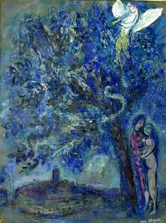 Marc Chagall, 1887-1985 

Adam and Eve, 1953-1954 

Gouache and pastel on paper 

Gift of the artist