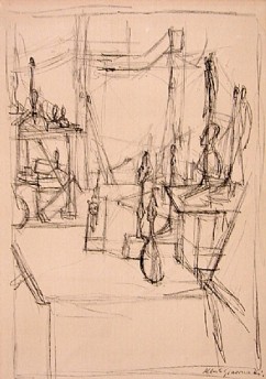 Alberto Giacometti, 1901-1966 

The Studio, 1954 

Lithograph 

Gift of the Maeght Gallery, Paris