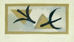 ג'ורג' בראק, 1963-1882 

סנוניות, 1956-1954 

הדפס אבן צבעוני