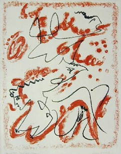 André Masson, 1896-1987 

The Fire, c. 1955  

Colored lithograph 

Gift of Mr. Kahnweiler, Paris