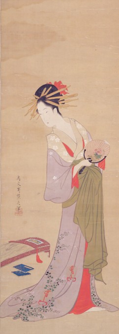 Courtesan Holding a Fan 
