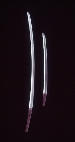 Daisho (Pair of Swords) 

  

Kodachi (Long Sword) 

Blade - signature: Bishu Osafune-ju Norikage (Bizen Province), 1392 

Blade length: 63.1 cm 

  

Wakizashi (Short Sword) 

Blade - unsigned (Osafune, Bizen 15th c.) 

Blade length: 38.4 cm 

  

Gift of Daniel and Hilda Lebow, New York 

SW 10 a.b