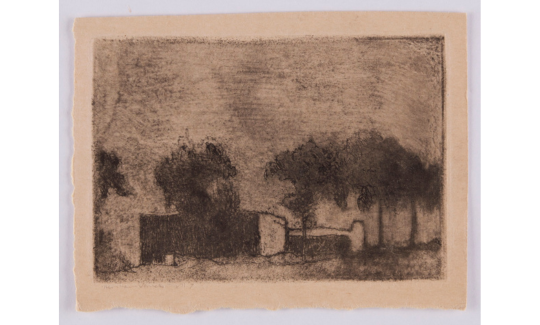Hermann Struck, Haifa, Mt. Carmel, 1942 Etching
