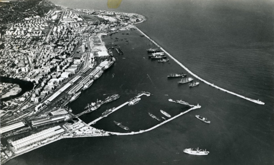 Unknown Photographer, Aerial view of Haifa Po