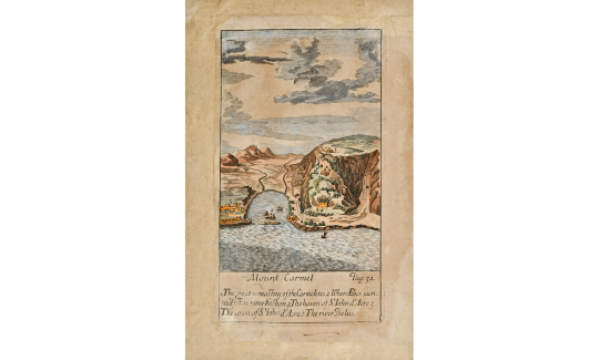 Unknown artist, Acco Bay and Mount Carmel, 17th