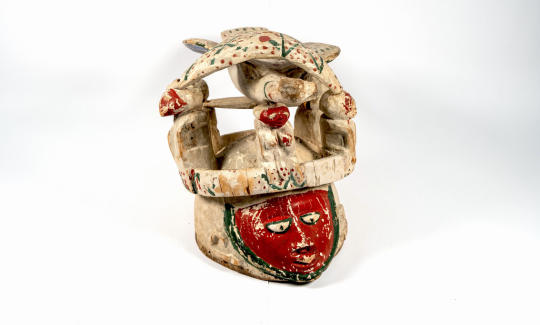 Woman mask with superstructure (gelede), Yoruba