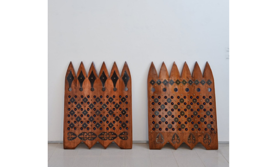 Threshing Boards (#1, 2), 2024, Wood and metal
