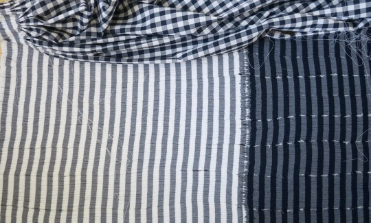 Yael Harnik, Blue and white checks, 2025, courtesy