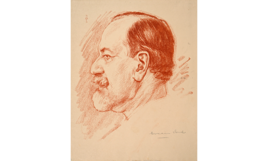 Hermann Struck, portrait of Sigmund Freud, 1914