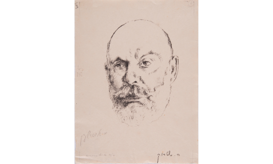 Hermann Struck, portrait of Menachem Ussishki