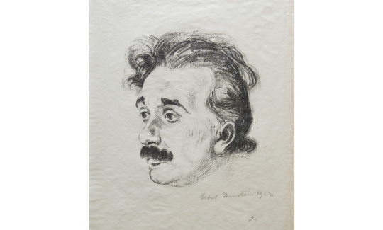 Hermann Struck, portrait of Albert Einstein, 1923