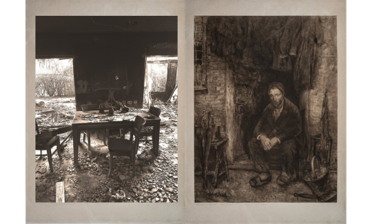 Gil Goren, Kishinev-Be’eri, diptych, 2025 Right: