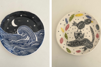 סדנת סגרפיטו - עיטור צלחות איטלקיות