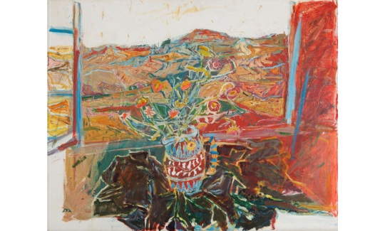 אליהו גת, פרחים בחלון, 1979