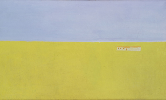 מיכאל גרוס, בית בנוף, 1970, שמן