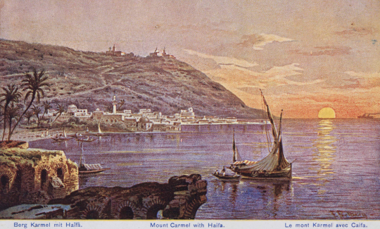 גלויה. הר הכרמל עם חיפה