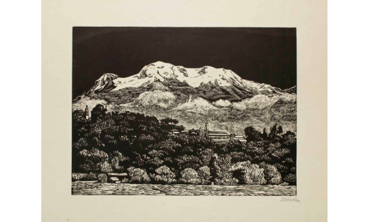 Leopoldo Méndez (b. Mexico), Volcano, 1954