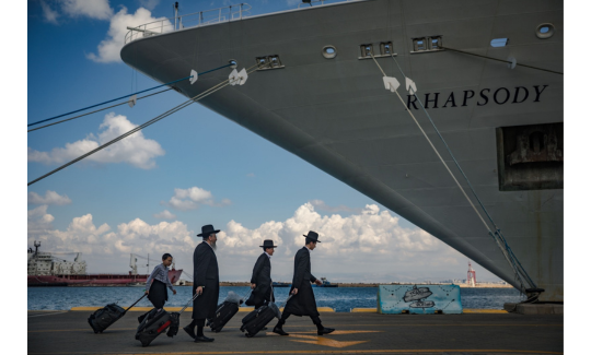 Shir Torem, Haredi Jews board an evacuation ship