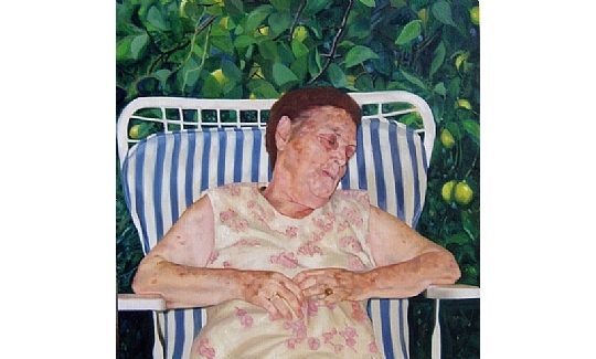 הדסה, 2005, שמן על בד, 90‏ x‏ 90