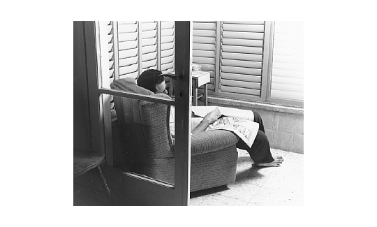 Me Sleeping, 2006, silver print