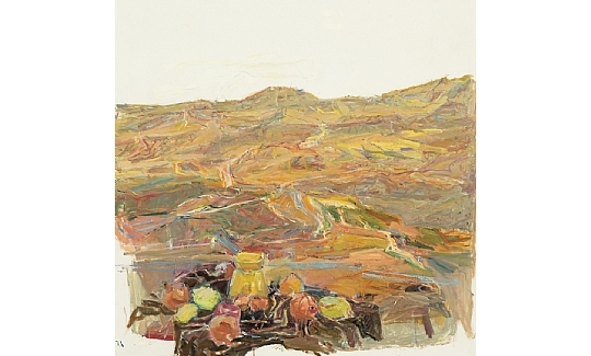 Eliyahu Gat, In Front of Tavor Mountain, 1978, oil