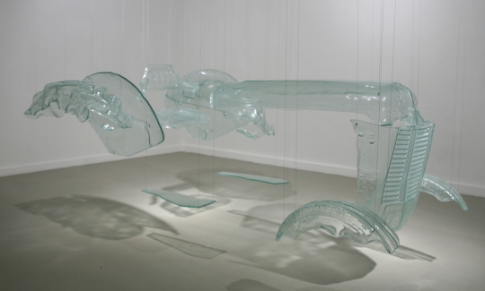 Gone, 2006-2007 (Installation view), glass and