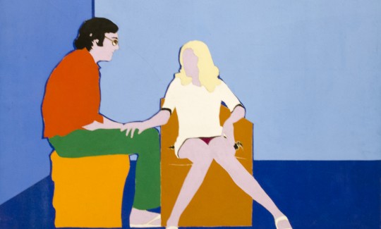 Sergio Segre  A Couple, ca. 1970s Acrylic o