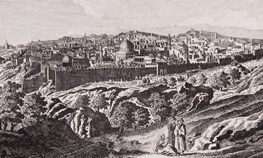 Jerusalem, etching, 18/19th Century, Gift of Li