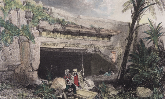 Sepulchers of the Sons of David, hand-colored