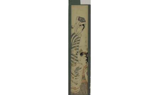 Kitagawa Utamaro, Fan Vendor and Maiko (apprentice