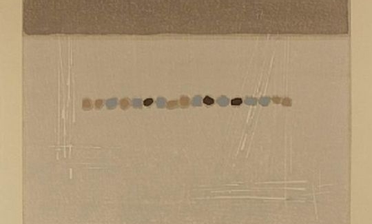 Yamanaka Gen, Sky and Rocks 1, 1997, woodblock
