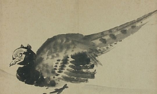 Nakai Ranko, Heron, ink on paper, Tikoti