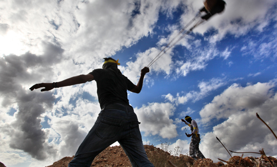 Pavel Wolberg Rocks in Bil'in's Skies, 2009Colo