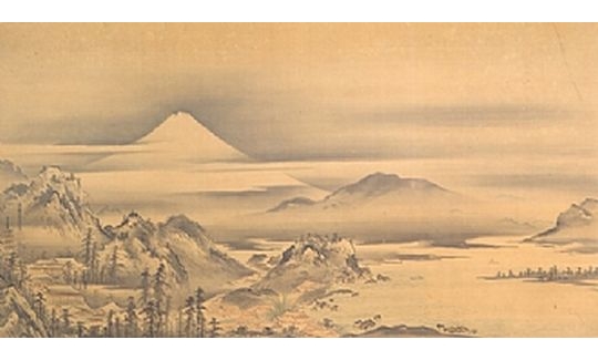Kano Tansaku, Landscape with Mt. Fuji, 19th c