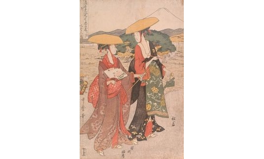 Two Beauties on the Beach at Enoshima, from the