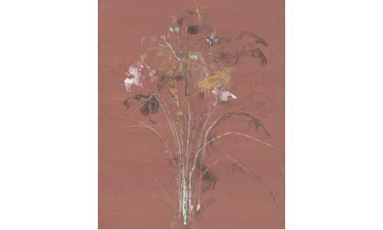 Callis Lilies Mineral pigments, sumi ink, gold