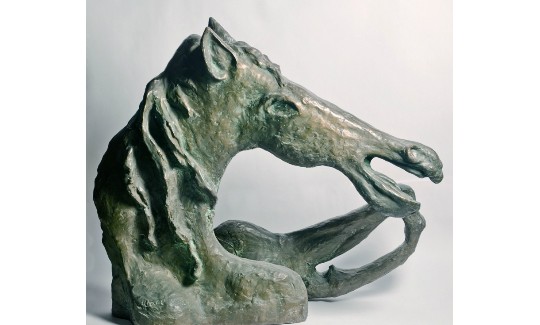 Mané-Katz Head and Leg of a Horse, 1943Bronze