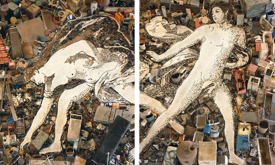 Vik Muniz Atalanta and Hippomenes, after Guido