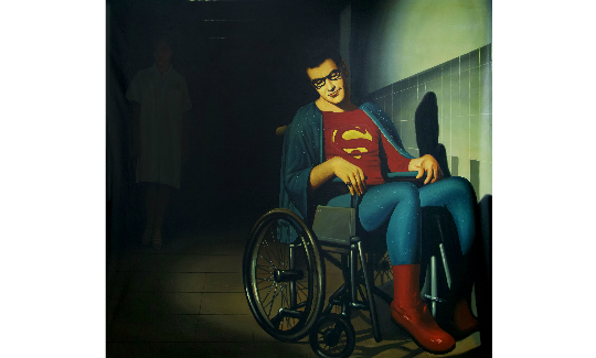 Nir HodSuperman on Wheels, 1995Acrylic o