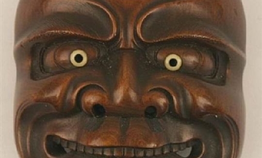 Ryugyoku, Kyogen Mask, early 19th c., wood