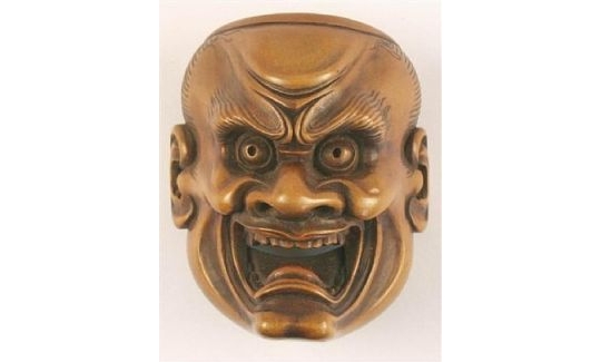 Deme Saku, Thunder-god mask, wood, bequest of M