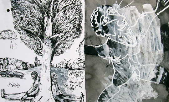 Peter Jacob MaltzJourney Notes, 2007Ink and