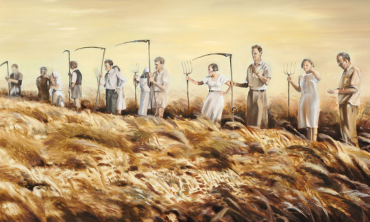 Haya Graetz-RanFields and Scythes, 2012Oil o