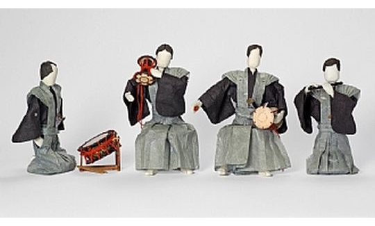 Noh Musicians: Flute, Shoulder-Drum, Hip-Drum