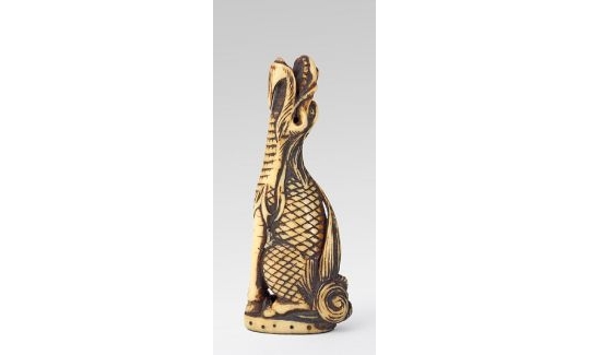 katabori Netsuke, Kirin, 19th c., ivory, Tikoti