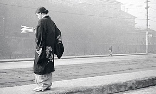 Woman Waiting for a Tram, Kyoto, 1934