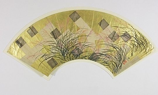 Suzuki Kiitsu, Squares and Autumn Grass (susuki
