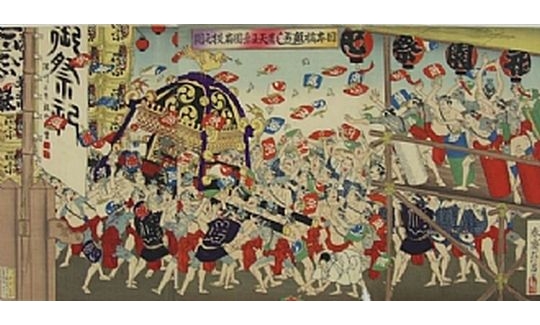 Toshimasa Shunsai, Festival at Nihonbashi Fish